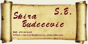 Spira Budečević vizit kartica